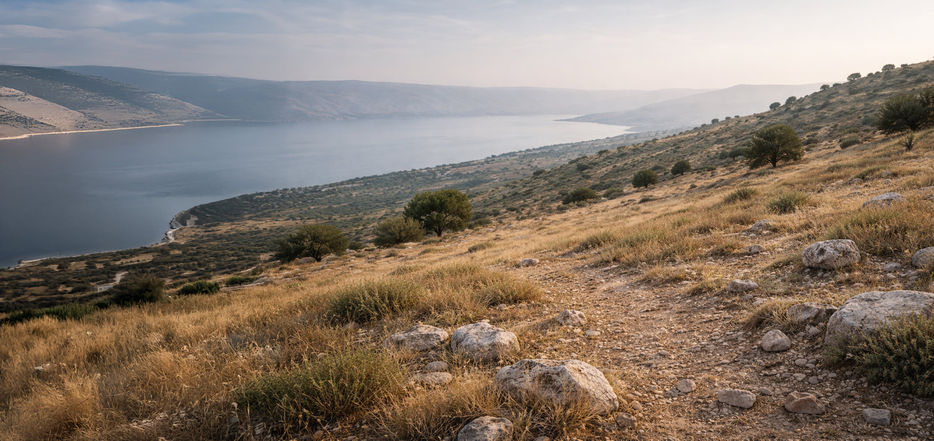 Sea of Galilee at golden hour